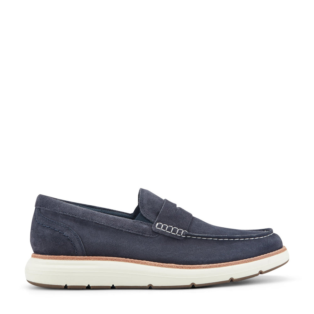 Rockport Men / Total Motion Cadwyn Loafers - Dark Blue Suede