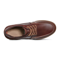 Rockport Men / Wentworth Round Toe Casual Flat Boat Shoe - Dark Natural