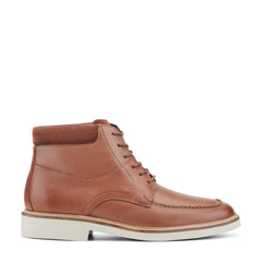 Rockport Men / Macklin Moc Toe Lace-Up Leather Boots - Medium Natural Leather