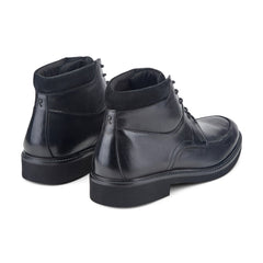 Rockport Men / Macklin Moc Toe Lace-Up Leather Boots - Black Leather