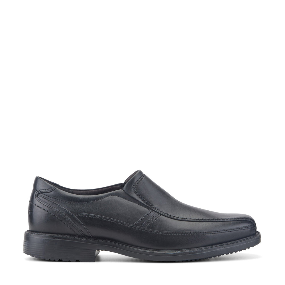Rockport Men / Style Leader 2 Bike Toe Slip-On - Black Leather