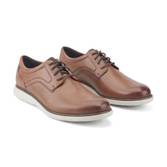 Rockport Men / Garett Plain Toe Oxford - Cognac Leather