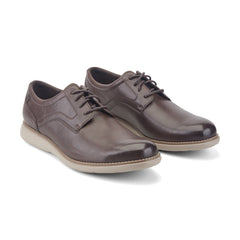 Rockport Men / Garett Plain Toe Oxford - Dark Brown Leather
