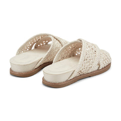 Rockport Women / Zora Open Toe Slip-on Flat Casual Sandals - Ivory