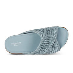 Rockport Women / Leia Casual Slip-On Flat Sandals - Medium Blue