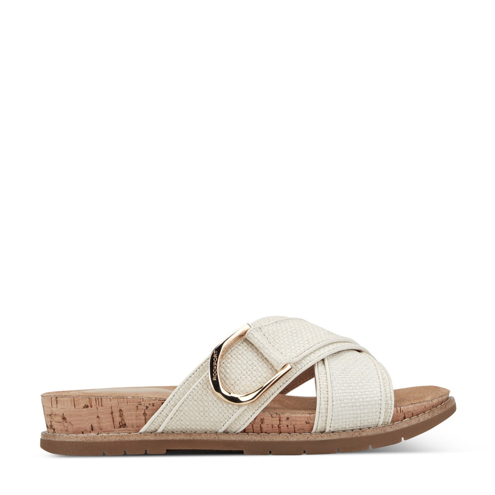 Rockport Women / Zemira Slip-on Casual Sandals - Ivory Raffia