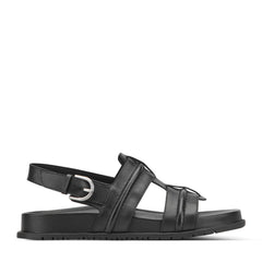 Rockport Women / Laina Slingback Fisherman Sandals - Black Leather