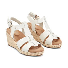 Rockport Women / Belle Casual Wedge Sandals - Ivory Leather