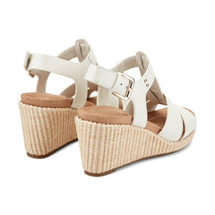 Rockport Women / Belle Casual Wedge Sandals - Ivory Leather