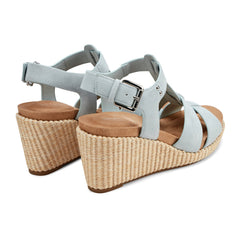 Rockport Women / Belle Casual Wedge Sandals - Light Blue Suede