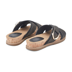 Rockport Women / Zemira Slip-on Casual Sandals - Black Raffia