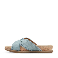 Rockport Women / Zemira Slip-on Casual Sandals - Light Blue Raffia