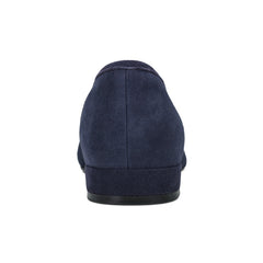 Rockport Women / Sadie Square Toe Slip-on Ballet Dress Flats - Dark Blue Suede