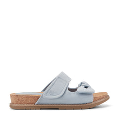Rockport Women / Zova Slip-on Open Toe Flat Casual Sandals - Medium Blue