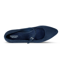 Rockport Women / Taren Total Motion Pointy Toe Dress Flats - Dark Blue Suede