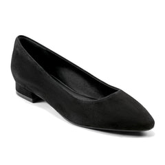 Rockport Women / Tessa Total Motion Pointy Toe Dress Flats - Black Suede