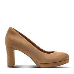 Rockport Women / Carmen Total Motion Platform Pumps - Medium Natural Suede