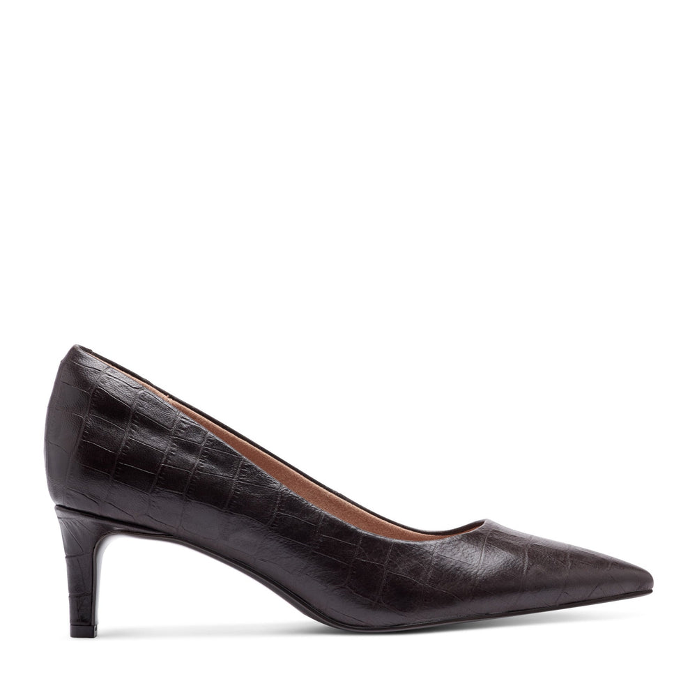 Rockport Women / Cindy Total Motion Pumps - Dark Brown Croco Leather