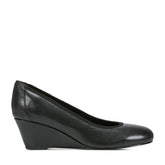Rockport Women / Rita Slip-on Almond Toe Dress Wedges - Black Leather
