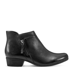 Rockport Women / Carly Side Zip Casual Ankle Booties - Black Leather