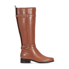 Rockport Women / Harper Riding Wide Calf Boot with Buckle - Medium Natural Leather