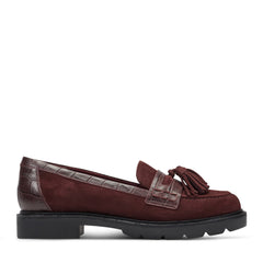 Rockport Women / Kiara Tassel Loafers - Dark Red Suede