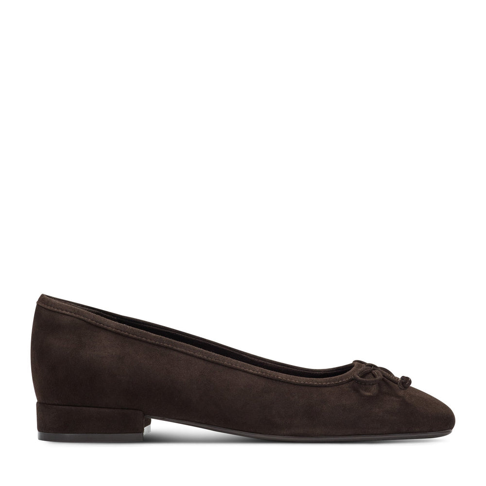 Rockport Women / Sadie Square Toe Slip-on Ballet Dress Flats - Dark Brown
