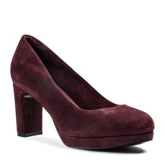Rockport Women / Carmen Total Motion Platform Pumps - Dark Red Suede