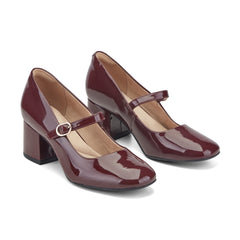 Rockport Women / Xena Block Heel Mary Jane Pumps - Dark Red