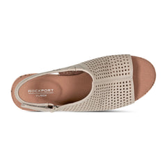 Rockport Women / Briah Perforated Slingback Sandal - Taupe Leather