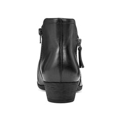 Rockport Women / Carly Side Zip Casual Ankle Booties - Black Leather