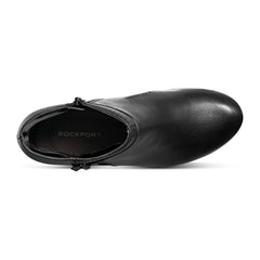 Rockport Women / Carly Side Zip Casual Ankle Booties - Black Leather