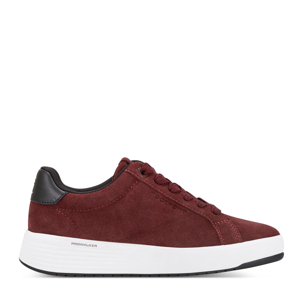 Rockport Women / ProWalker Elara Lace-up Casual Sneakers - Red Suede