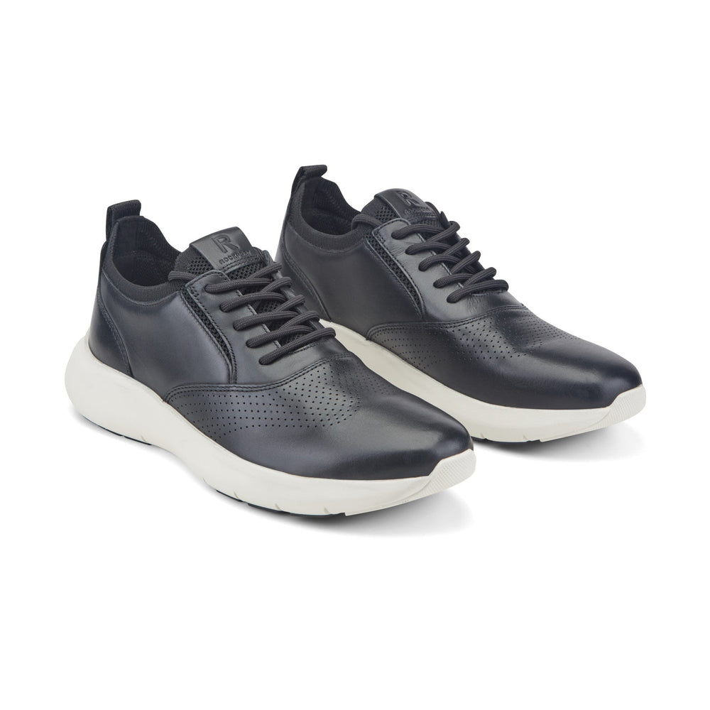 Rockport Men / Jeffson Casual Lace-up Sneakers - Black Leather