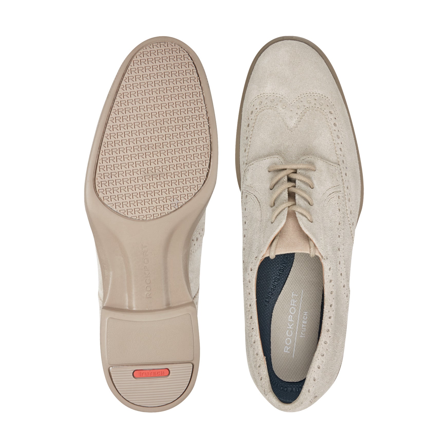 Rockport Men / Keegan Dress Wing Tip Lace-up Oxfords - Dark Stone Suede