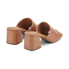 Rockport Women / Gracyn Slip-On Sandals - Brown Leather