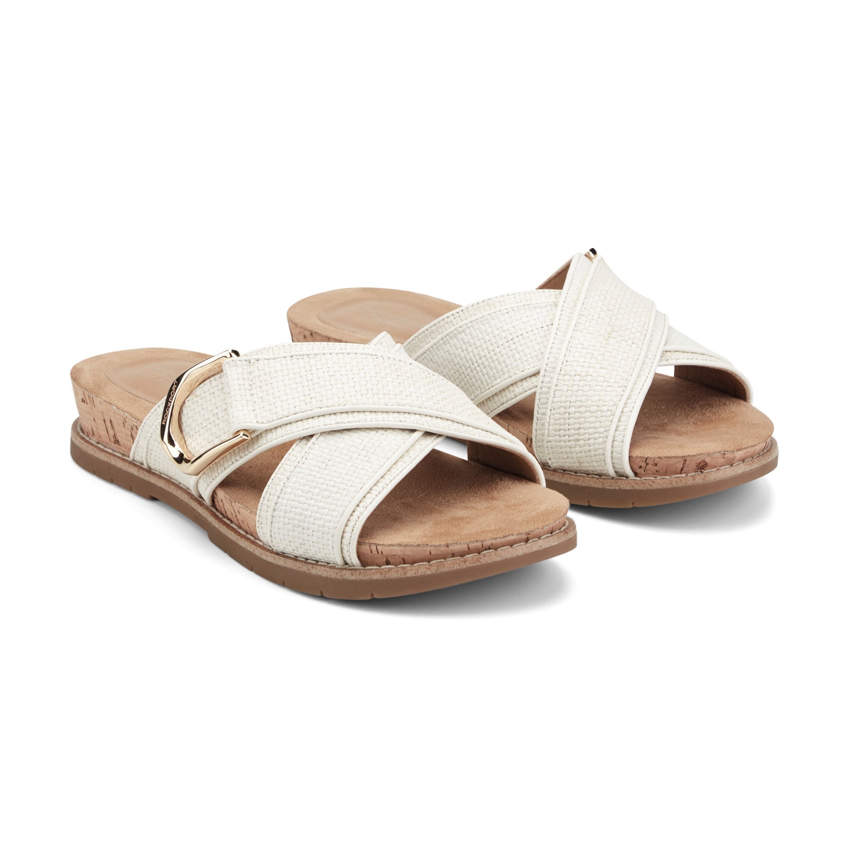 Rockport Women / Zemira Slip-on Casual Sandals - Ivory Raffia
