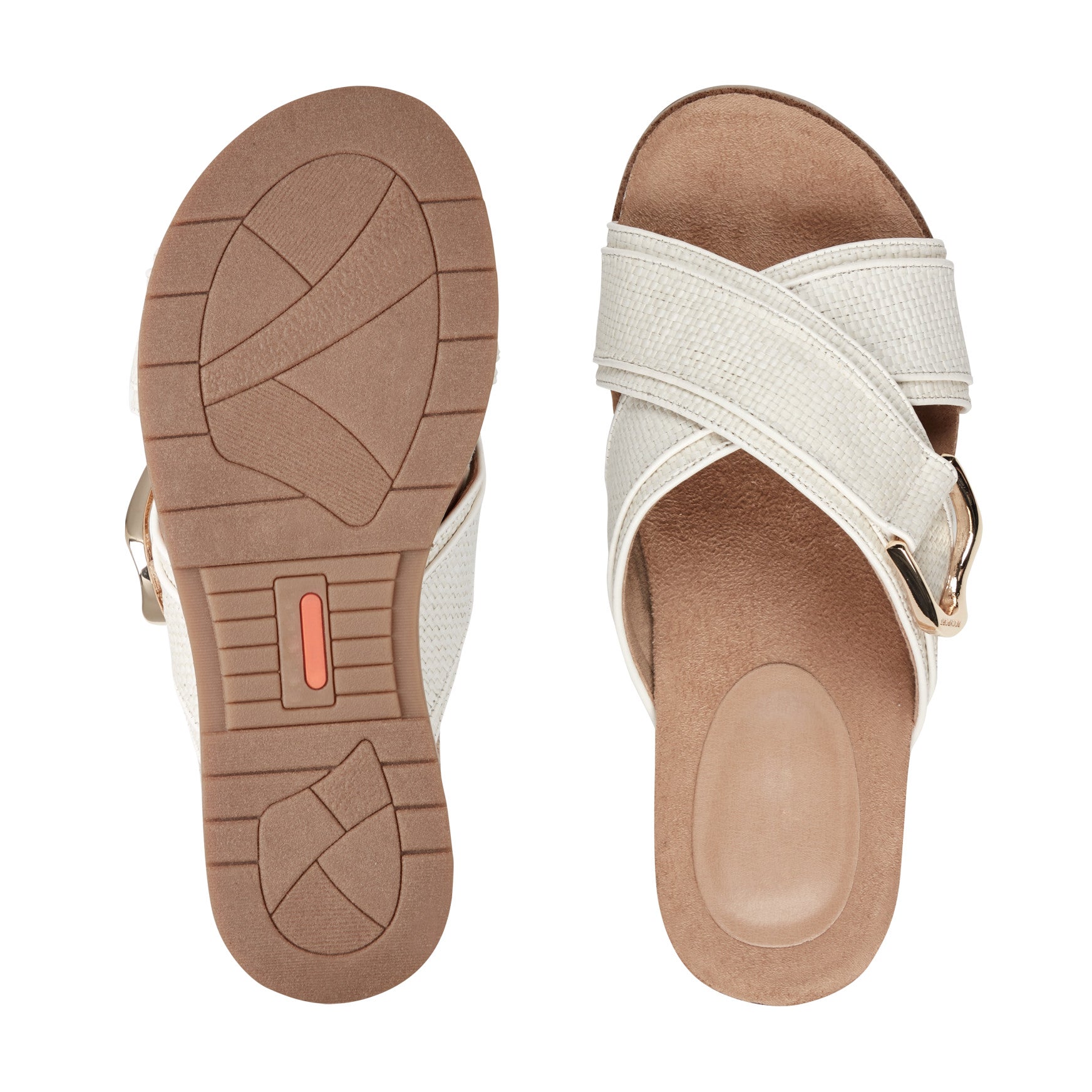 Rockport Women / Zemira Slip-on Casual Sandals - Ivory Raffia
