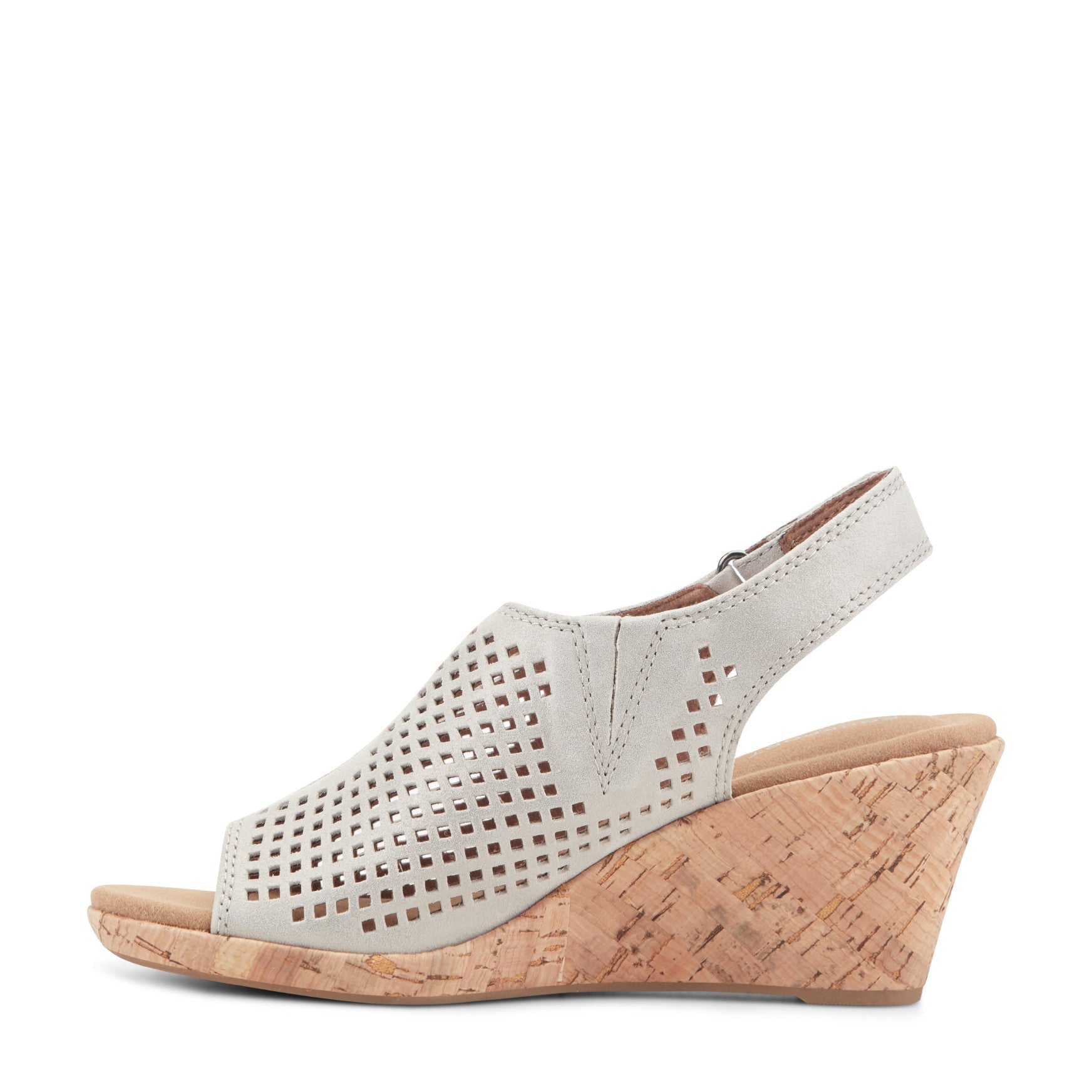 Rockport Women / Briah Perforated Slingback Sandal - Multi Khaki Leather