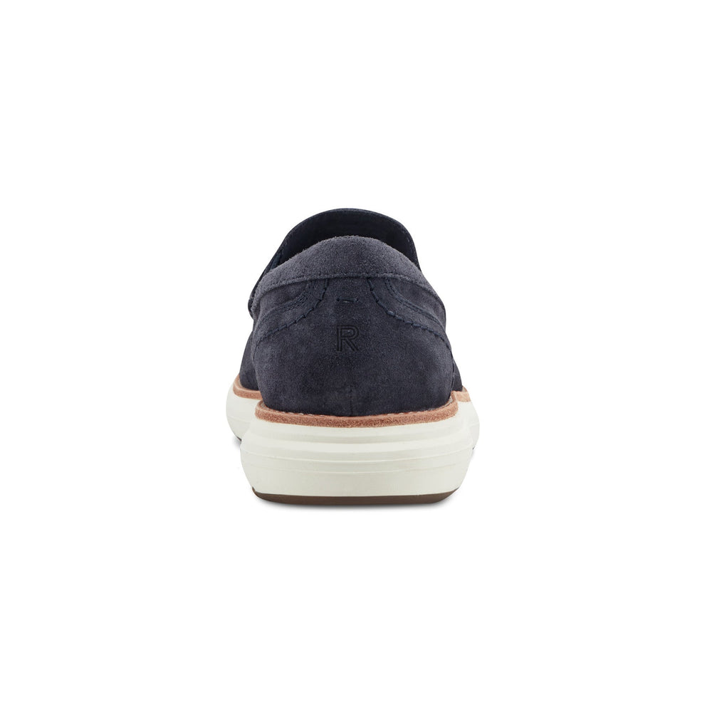 Rockport Men / Total Motion Cadwyn Loafers - Dark Blue Suede