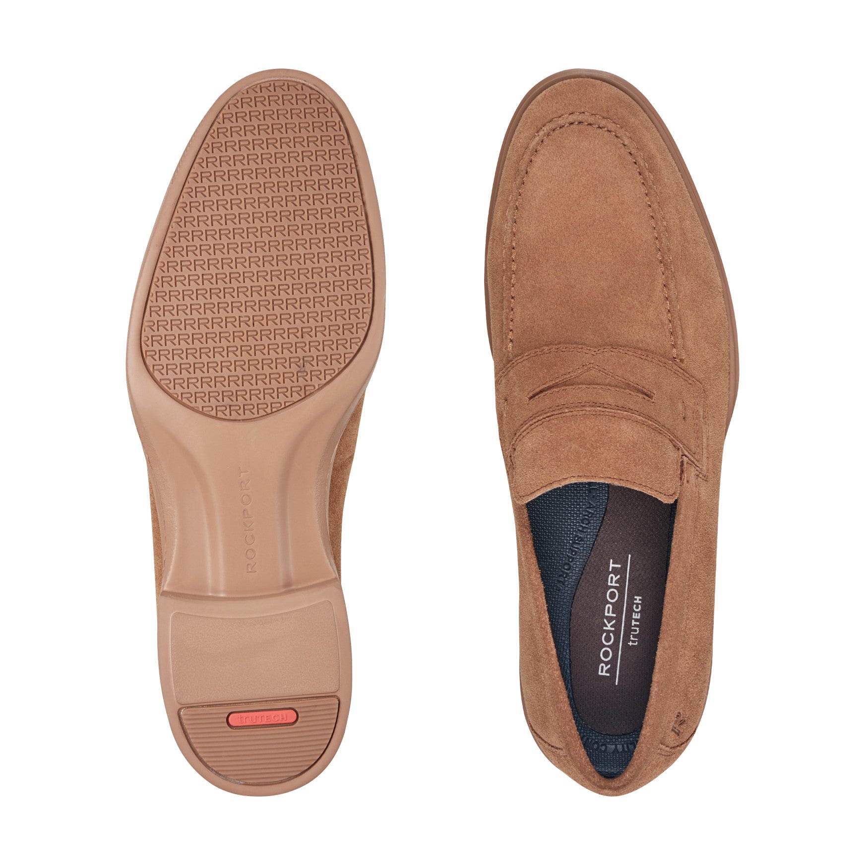 Rockport Men / Keenan Penny Loafers - Medium Natural Suede