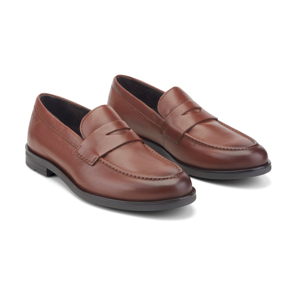 Rockport Men / Sutton Penny Loafers - Dark Natural Leather