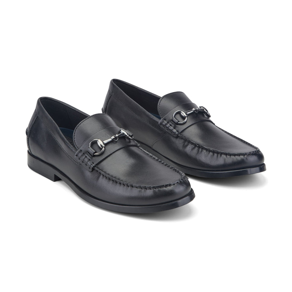 Rockport Men / Whit Classic Bit Loafers - Black Polished Leather
