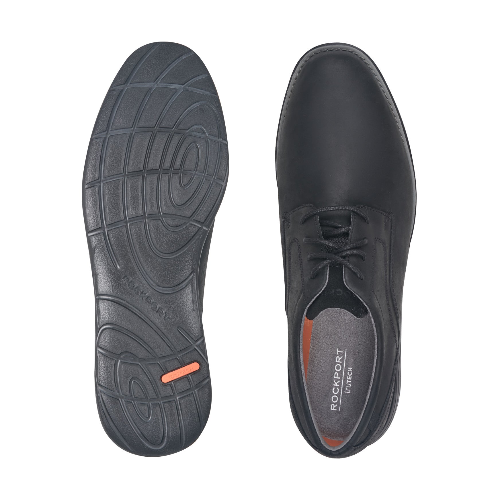 Rockport Men / Garett Plain Toe Oxford - Black Leather