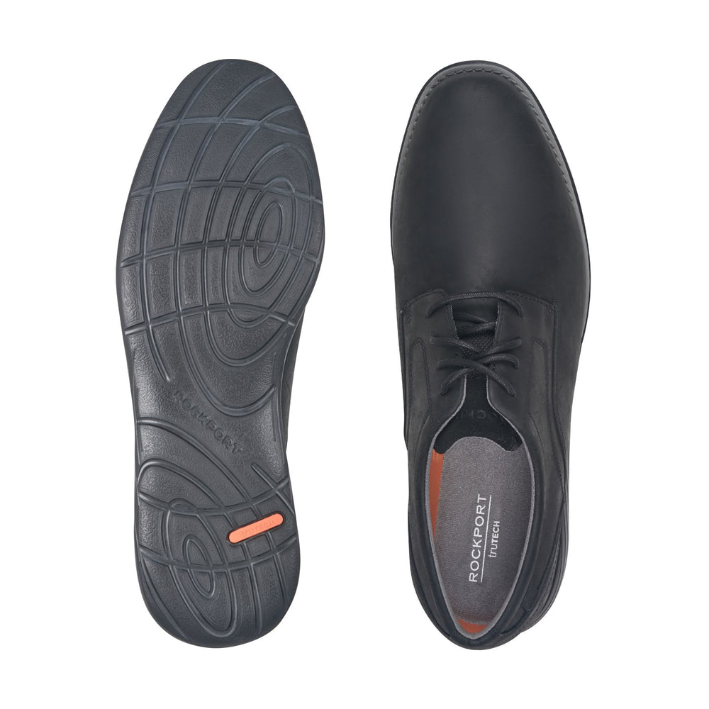 Rockport Men / Garett Plain Toe Oxford - Black Leather