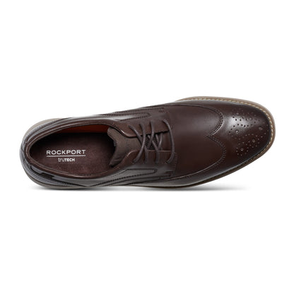 Rockport Men / Garett Wing Tip Oxford - Dark Brown Leather