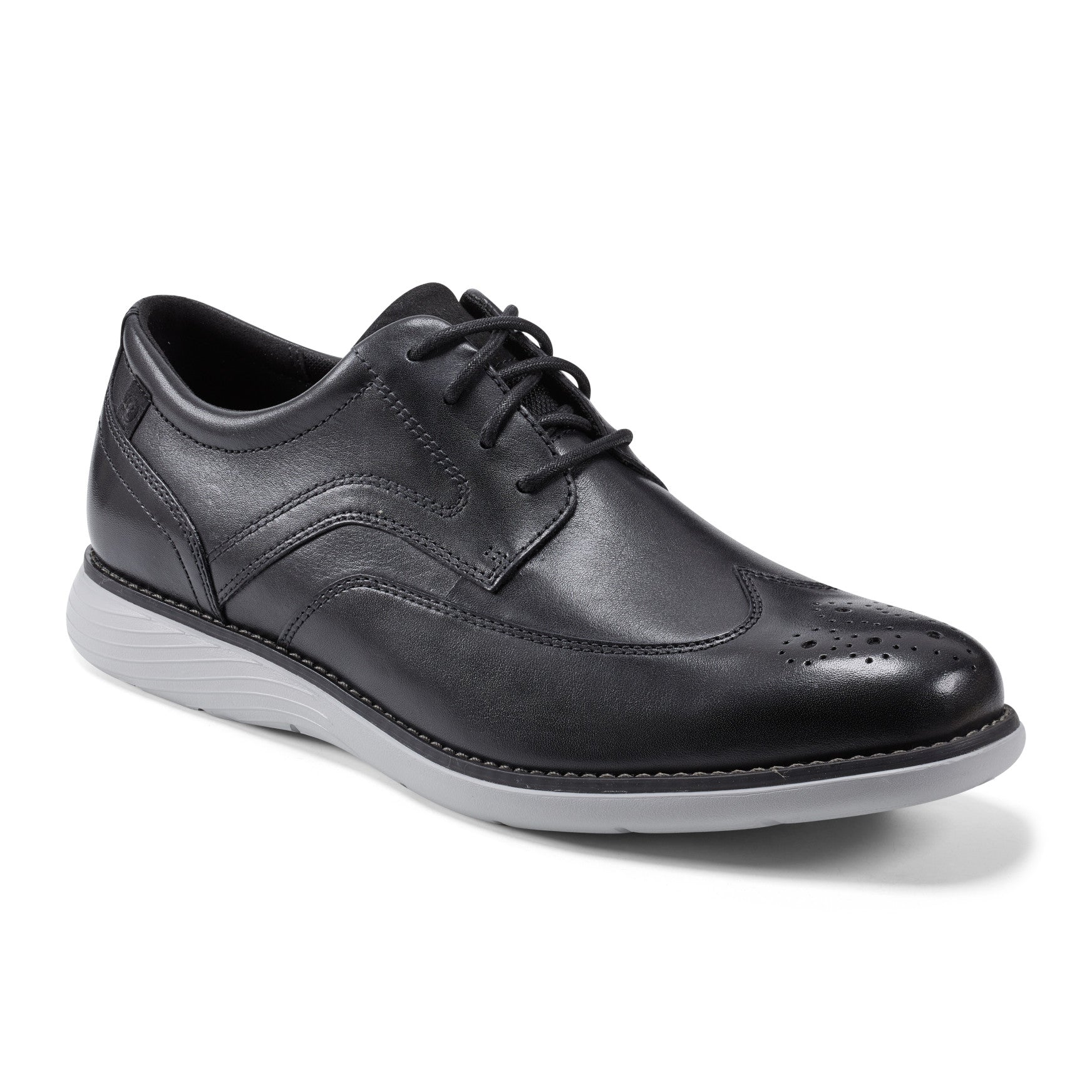 Rockport Men / Garett Wing Tip Oxford - Black Vapor Leather