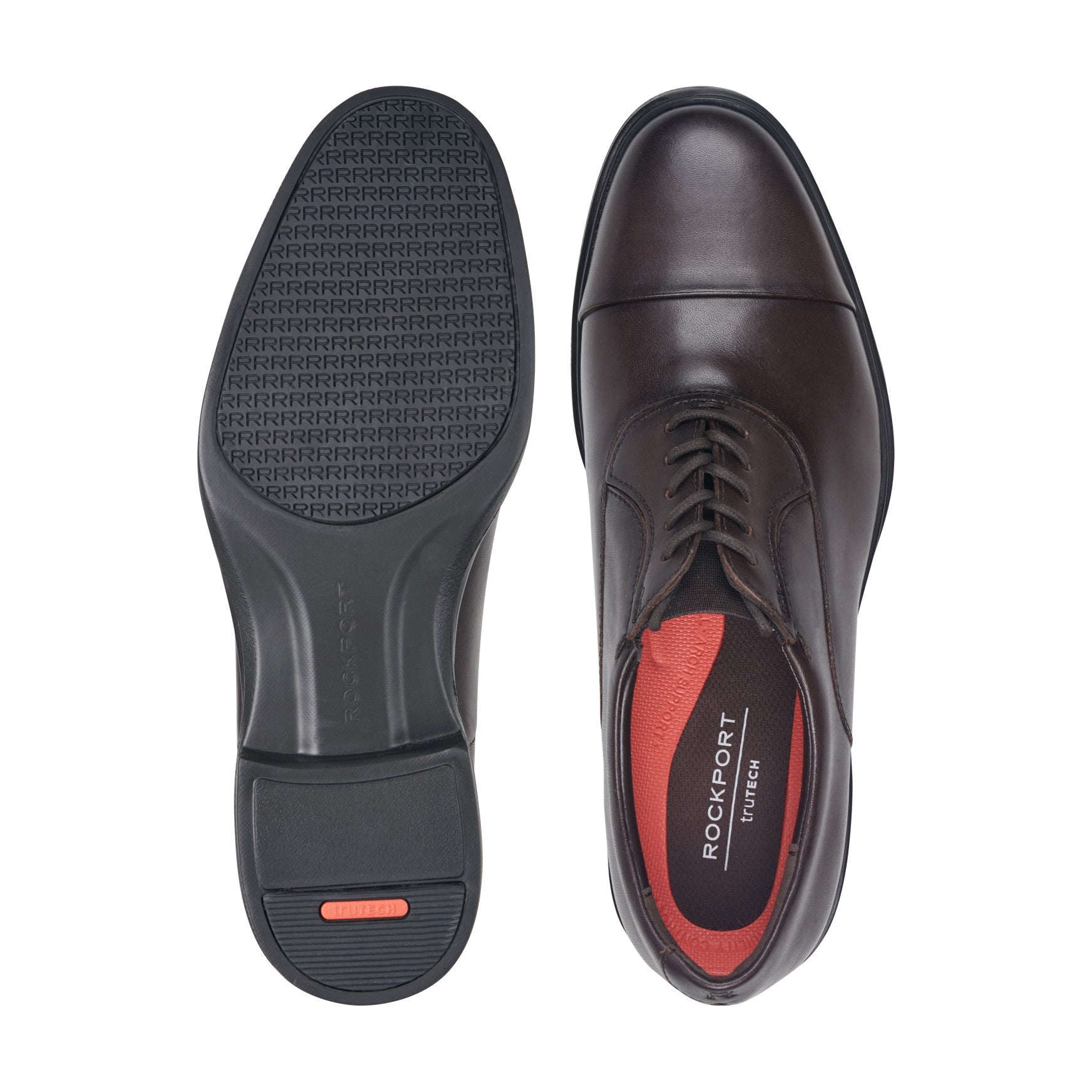 Rockport Men / Keefe Dress Cap Toe Lace-up Oxfords - Dark Brown Leather