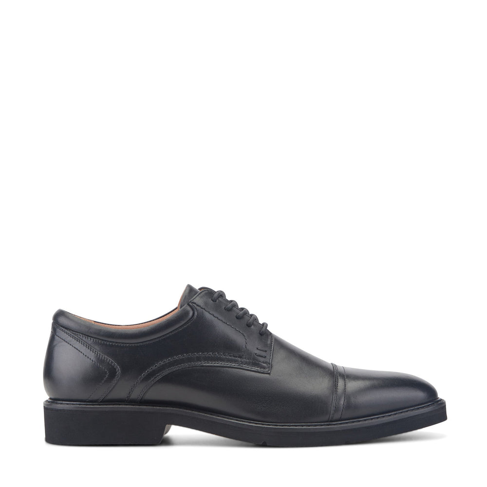 Rockport Men / Findlay Dress Lace-up Almond Toe Oxfords - Black Leather
