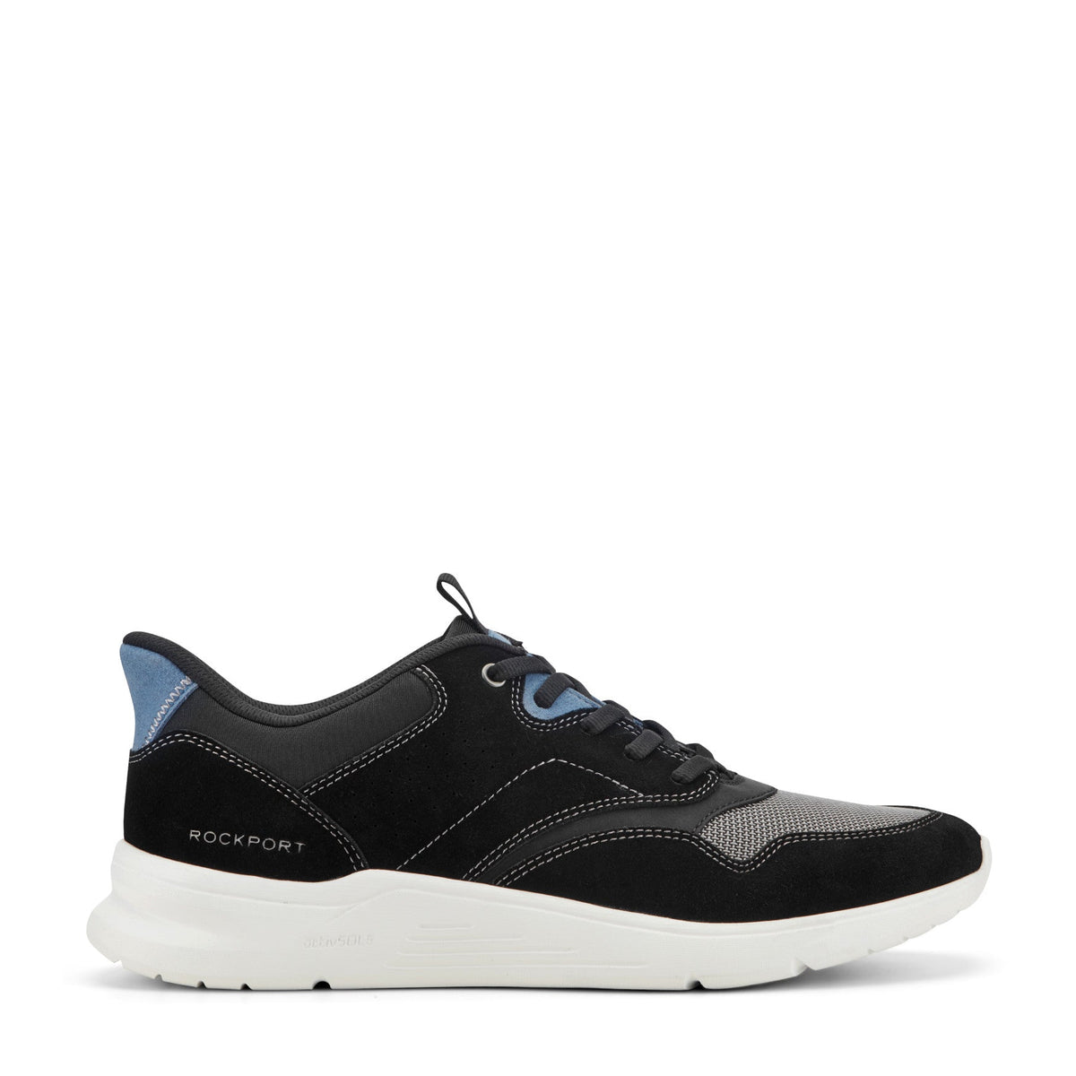 Rockport Men / Shawn Step Activated Casual Lace-up Sneakers - Black Suede